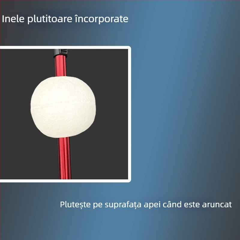 Plasă de pescuit din aliaj de aluminiu, extensibilă, plierabilă, cu plută