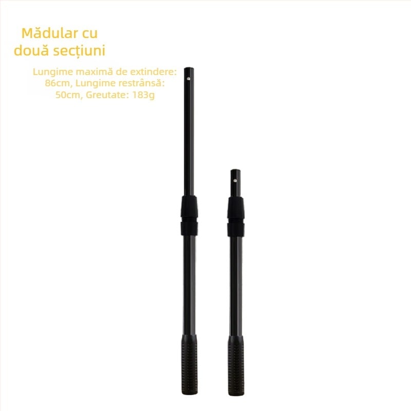 Țeavă telescopică din aliaj de aluminiu pentru plasă de pescuit, ultra-ușoară, portabilă