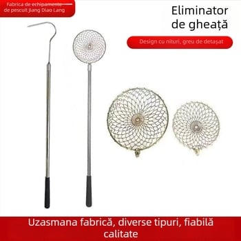 Cap pentru pescuit pe gheață, oțel inoxidabil, spart gheata, accesorii pescuit