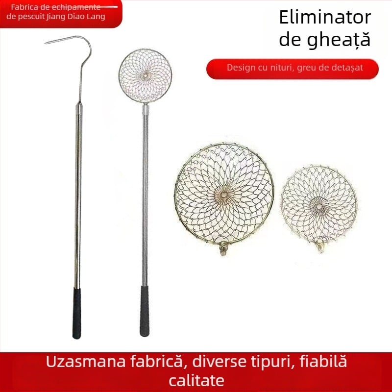 Cap pentru pescuit pe gheață, oțel inoxidabil, spart gheata, accesorii pescuit