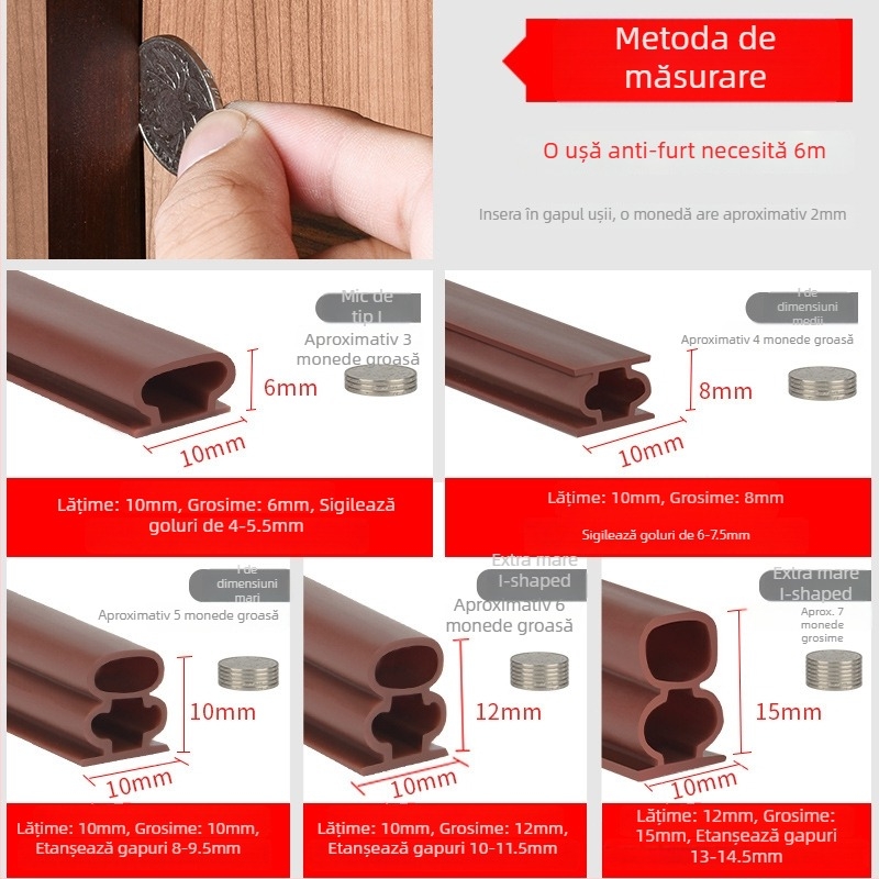 Bandă de etanșare a rosturilor ușii - Owen brand, autoadezivă, rezistentă la temperaturi înalte, uzură și coroziune