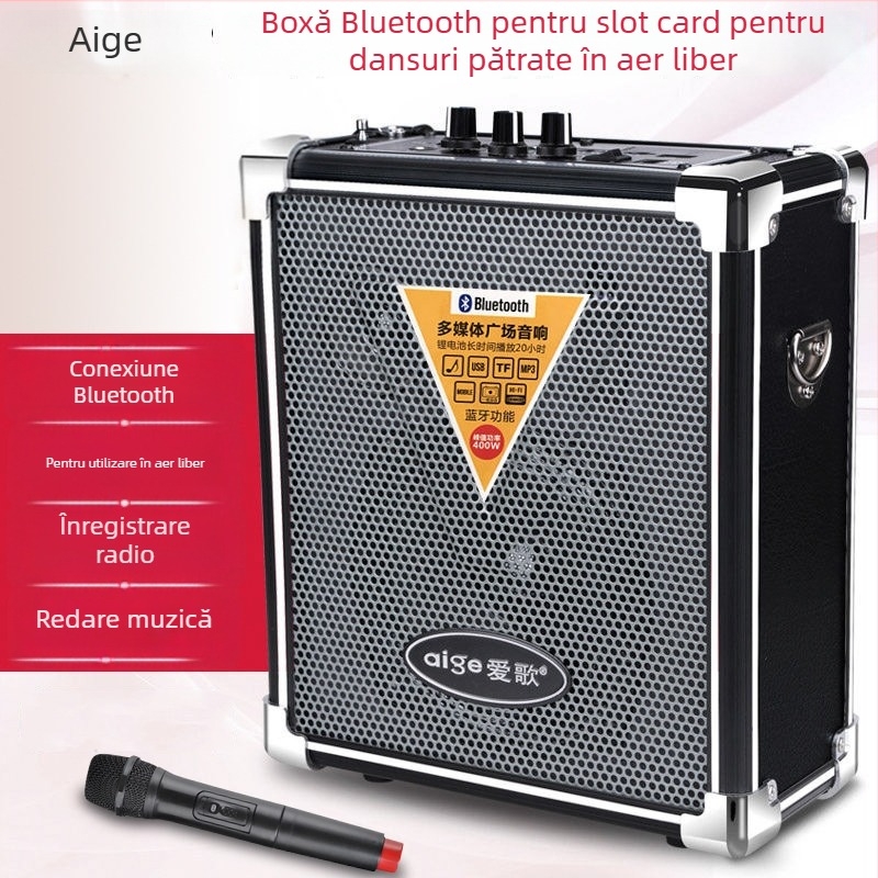 Boxă Bluetooth Q70bt — portabilă, cu putere mare, slot pentru card și USB, folosire în exterior (SNR ≥75 dB)