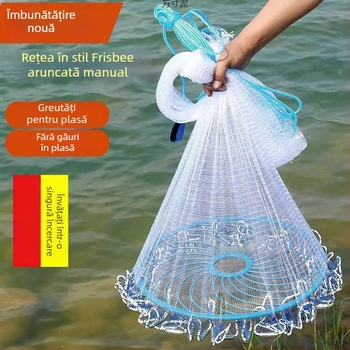 Plasă de pescuit în stil frisbee, pentru aruncare manuală cu eliberare automată — Origine Noua Zeelandă, Brand Altul, Material: vezi detalii