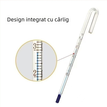 Termometru pentru acvariu – tijă de sticlă, plutitor, design de tip cârlig, detectare în timp real a temperaturii apei