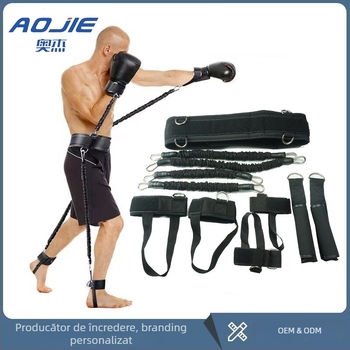 Sfoară de antrenament pentru box – tip de agățare, piele naturală, 850 g, antrenament pentru picioare