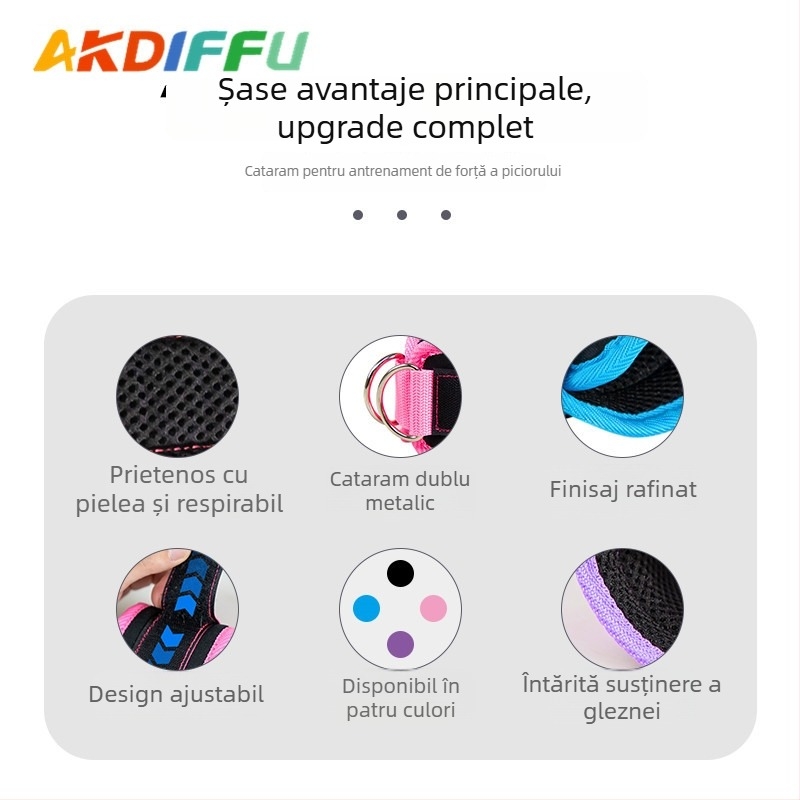 Protector de gleznă pentru antrenament cu curea de cauciuc — universal, pentru yoga, brand Aikedifei, ambalaj 200 buc.