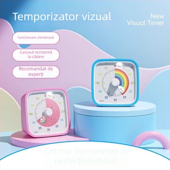 Cronometru de bucătărie cu protecție anti-cădere, funcționare silențioasă și afișaj LCD vizual — cronometru pentru teme pentru elevi, alimentat cu baterii, mișcare cuarț