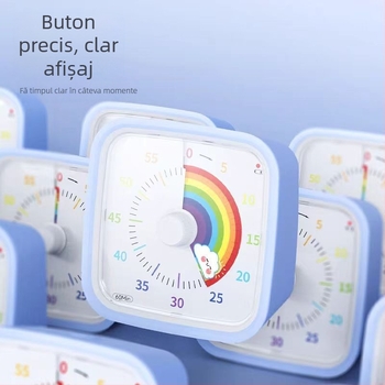 Cronometru de bucătărie cu protecție anti-cădere, funcționare silențioasă și afișaj LCD vizual — cronometru pentru teme pentru elevi, alimentat cu baterii, mișcare cuarț