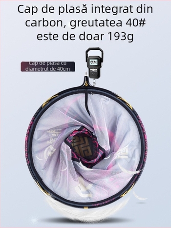 Capă de plasă cu inel unic pentru pescuit, design anti-snag, plasă din poliester (încărcare 25 kg, adâncime 25)