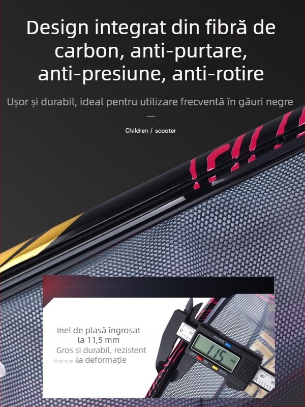 Capă de plasă cu inel unic pentru pescuit, design anti-snag, plasă din poliester (încărcare 25 kg, adâncime 25)