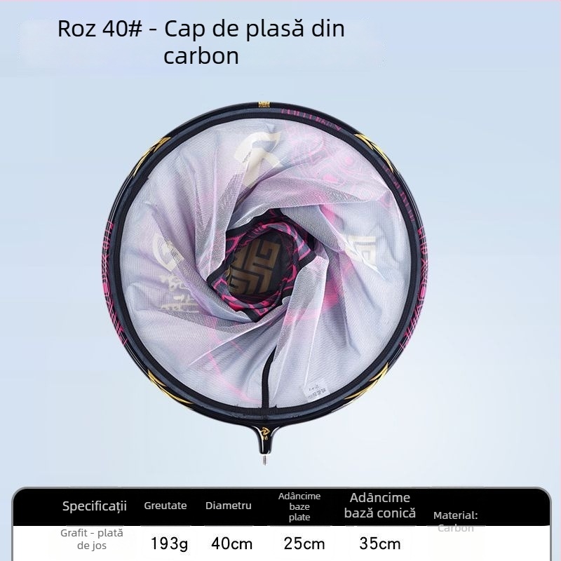 Capă de plasă cu inel unic pentru pescuit, design anti-snag, plasă din poliester (încărcare 25 kg, adâncime 25)