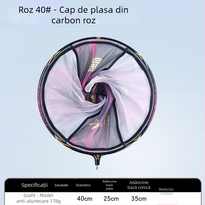 Capă de plasă cu inel unic pentru pescuit, design anti-snag, plasă din poliester (încărcare 25 kg, adâncime 25)