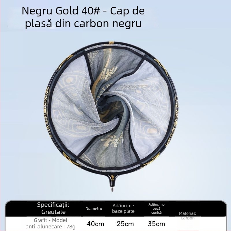 Capă de plasă cu inel unic pentru pescuit, design anti-snag, plasă din poliester (încărcare 25 kg, adâncime 25)