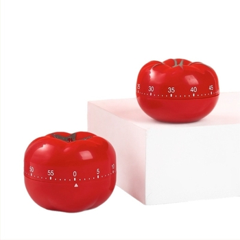 Cronometru în formă de roșie – ceas rotund cu afișaj numeric, stil modern minimalist, ceas de bucătărie