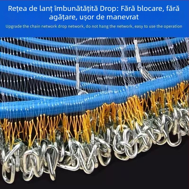 Plasă de pescuit aruncată manual, stil disc, ușor de aruncat