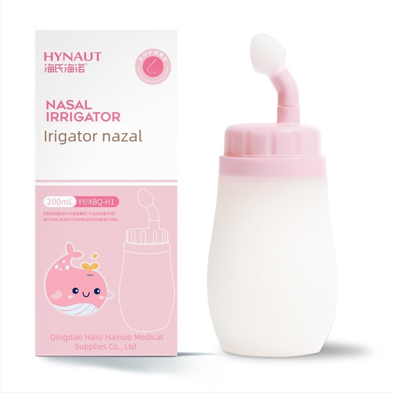 Dispozitiv de irigare nazală Hai shi hai nuo, pentru uz medical; compatibil cu soluție salină; reutilizabil; metodă de sterilizare: irigare nazală; valabilitate 3 ani.