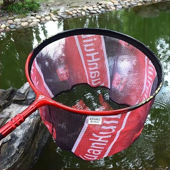 Geantă de pescuit cu cap de plasă din aliaj de aluminiu, inel integrat și plasă detașabilă, uscare rapidă, anti-încâlcire — plasă Nano, sarcină 10 kg, adâncime 25, Beautiful fishing