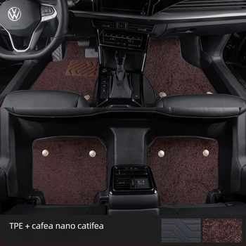 Set covorașe podea Passat 2025 cu praguri, pentru configurație cu cinci locuri, imprimare logo, cod produs 6823H886815Z14