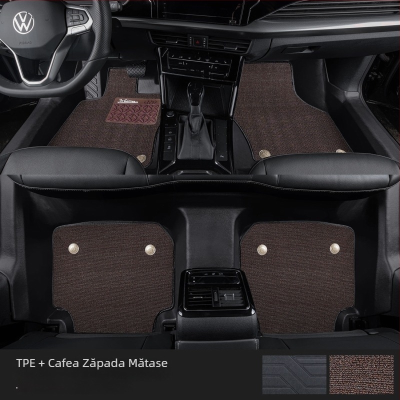 Set covorașe podea Passat 2025 cu praguri, pentru configurație cu cinci locuri, imprimare logo, cod produs 6823H886815Z14