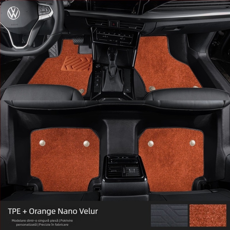 Set covorașe podea Passat 2025 cu praguri, pentru configurație cu cinci locuri, imprimare logo, cod produs 6823H886815Z14