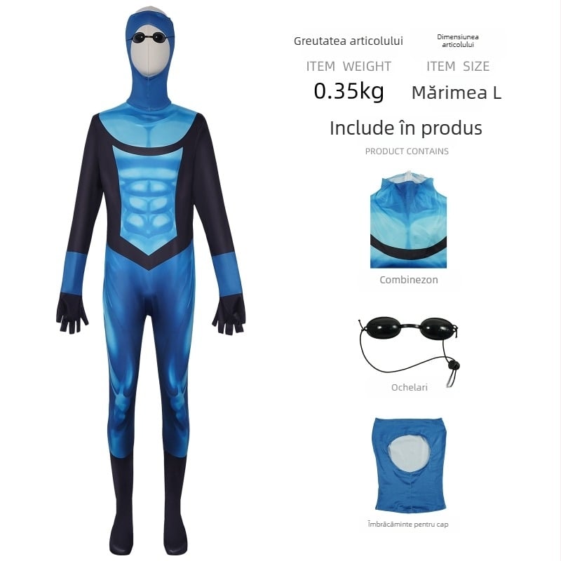 Costum Cosplay Bodysuit pentru jocuri și anime – Unisex, poliester, ținută de scenă, Falai Animation