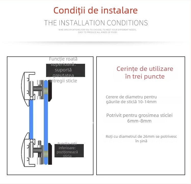 Set hardware pentru ușă de duș glisantă — șină arcuită, oțel inoxidabil 304, turnare de precizie, stil modern