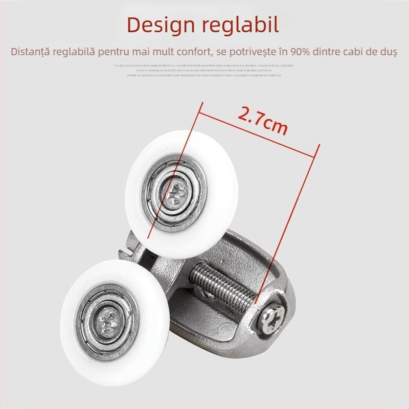 Set hardware pentru ușă de duș glisantă — șină arcuită, oțel inoxidabil 304, turnare de precizie, stil modern