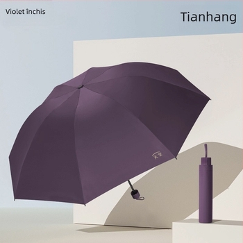 Paradise umbrelă publicitară pentru ploaie sau soare, 8 arce din oțel, țesătură poliester, mâner din plastic, deschidere și închidere manuală, imprimare logo disponibilă