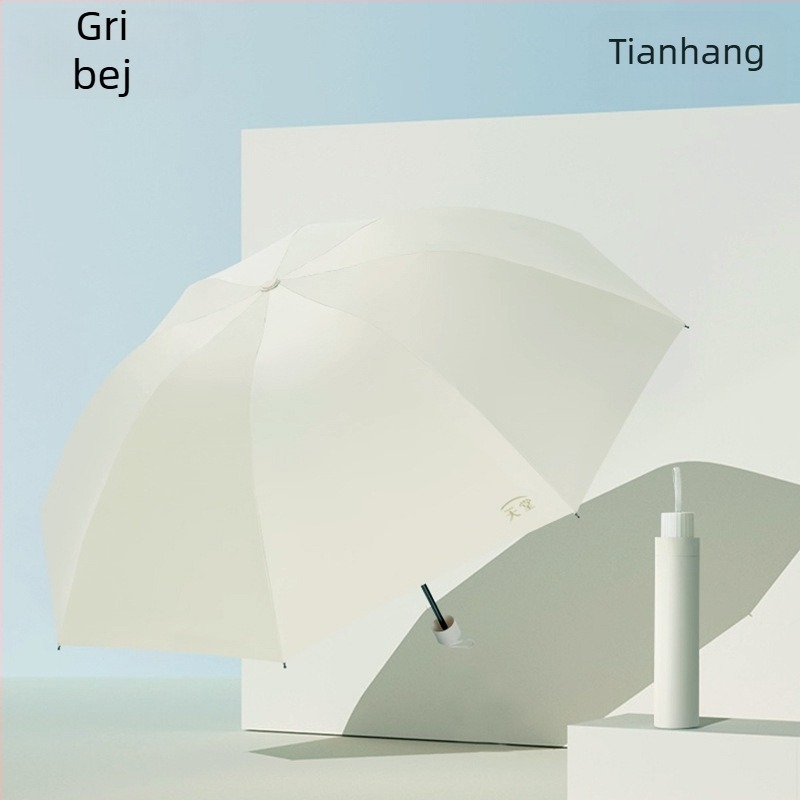 Paradise umbrelă publicitară pentru ploaie sau soare, 8 arce din oțel, țesătură poliester, mâner din plastic, deschidere și închidere manuală, imprimare logo disponibilă