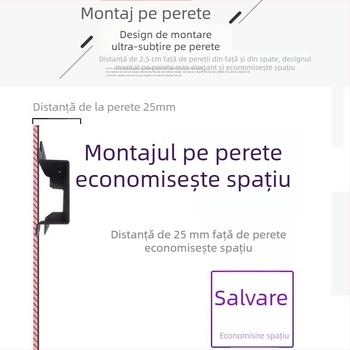 Suport TV universal montat pe perete – Model 019, din fier, capacitate 15 kg+, șuruburi incluse