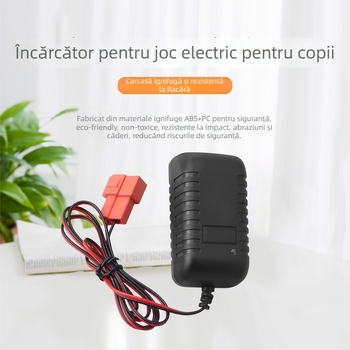 Încărcător pentru mașinuțe electrice pentru copii 6–12V, intrare AC 100–240V, ieșire 6–12V, 1A
