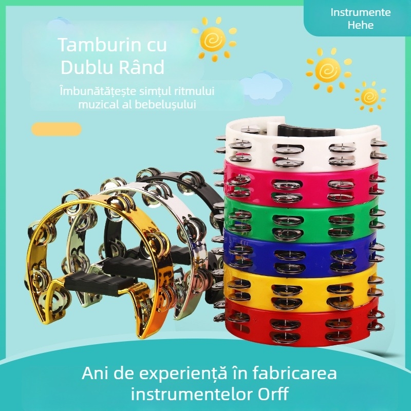 Tamburin, model Ktv single-row rattle, marcă Hehe musical instruments, destinat copiilor și adolescenților, unisex