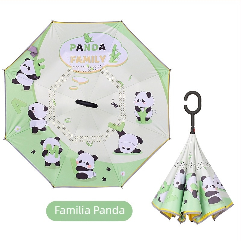 Umbrelă pentru copii cu mâner lung și design de desene animate, 8 arce, țesătură poliester 210T, tijă din oțel cu mâner din plastic