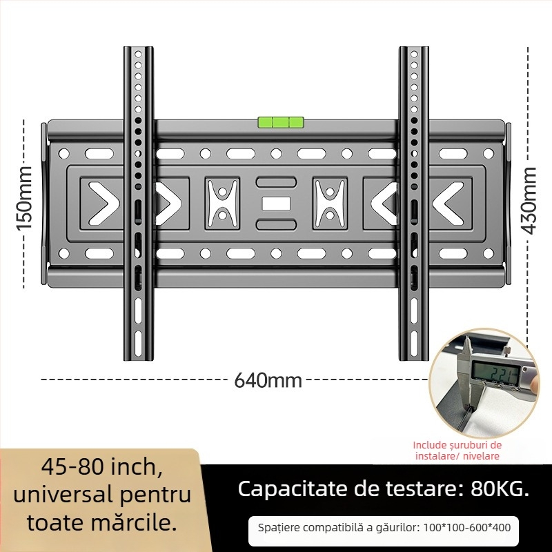Suport universal pentru TV montat pe perete, suport simplu de perete, material: Altul