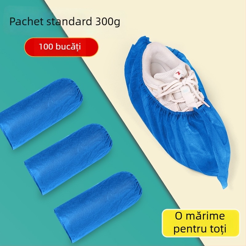 Huse de încălțăminte de unică folosință din țesătură nețesută, îngroșate, antiderapante, protecție împotriva prafului, grosime 5