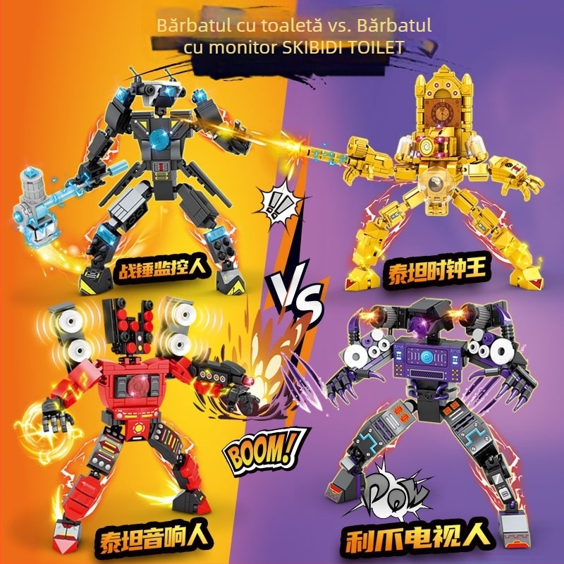 Set de blocuri din ABS plastic, 38-50 piese, pentru vârsta 7-14 ani, compatibil DIY, fără componente electronice