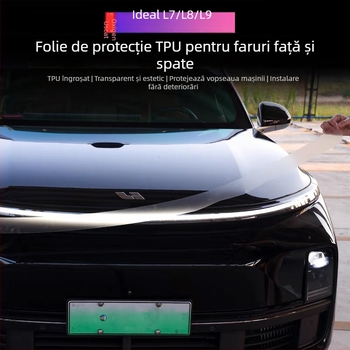 Ideal L8/L9/One/L7 Film pentru faruri, Film pentru coloana centrală a ferestrei, Film protector pentru faruri din față, Film pentru coloana B, Film transparent de lumină