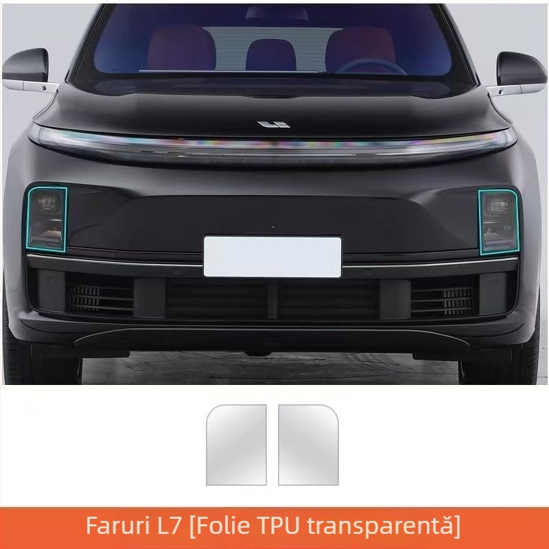 Ideal L8/L9/One/L7 Film pentru faruri, Film pentru coloana centrală a ferestrei, Film protector pentru faruri din față, Film pentru coloana B, Film transparent de lumină