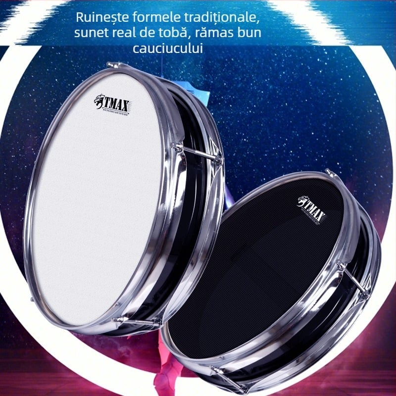 TMAX Pad de tobă pentru practică, Model 1, Ambalaj din carton, Pentru instrumente muzicale