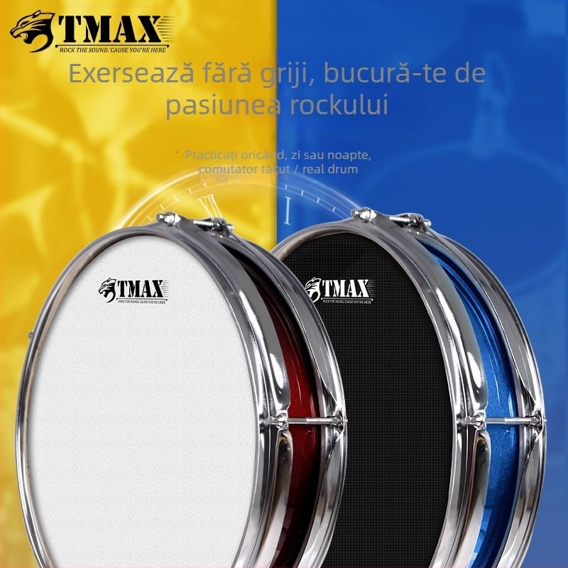 TMAX Pad de tobă pentru practică, Model 1, Ambalaj din carton, Pentru instrumente muzicale