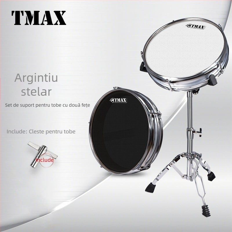 TMAX Pad de tobă pentru practică, Model 1, Ambalaj din carton, Pentru instrumente muzicale