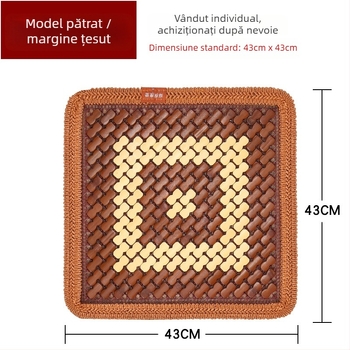 Perne de șezut auto – răcoroasă și respirabilă, din fragmente de bambus, construcție monobloc, pentru mașină și scaun de birou