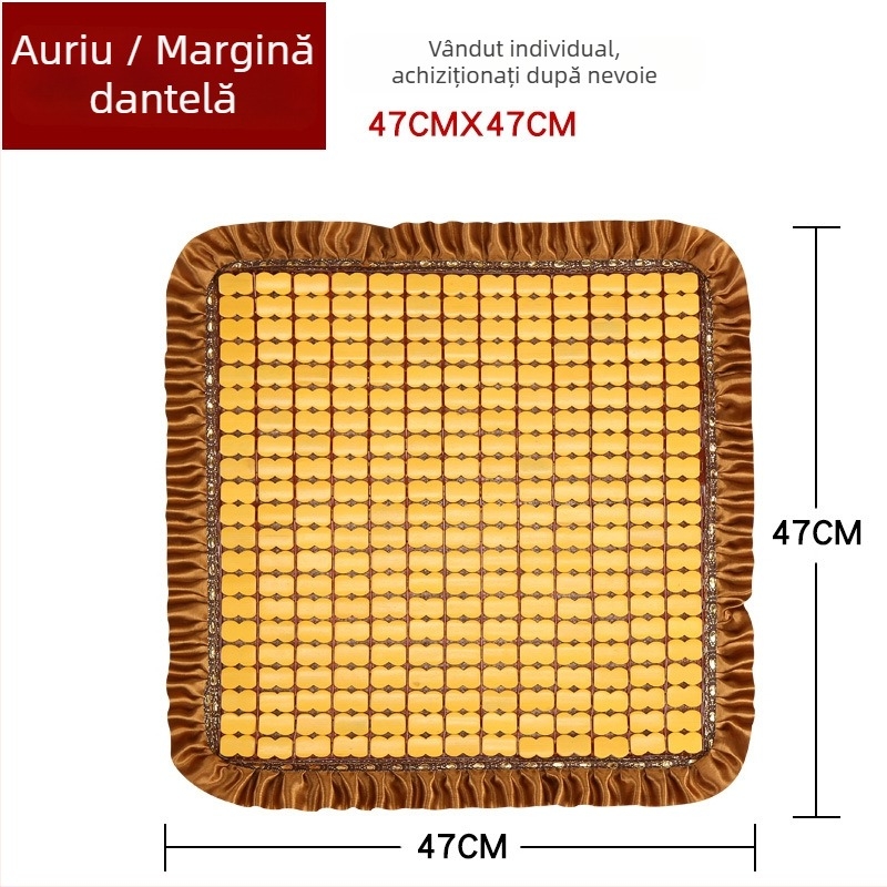 Perne de șezut auto – răcoroasă și respirabilă, din fragmente de bambus, construcție monobloc, pentru mașină și scaun de birou