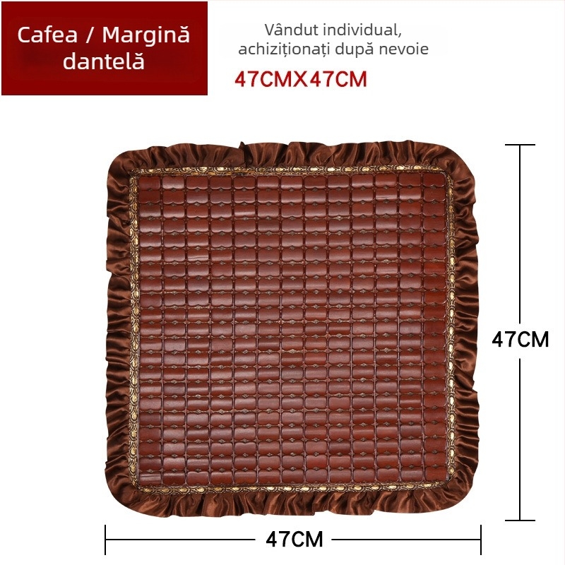 Perne de șezut auto – răcoroasă și respirabilă, din fragmente de bambus, construcție monobloc, pentru mașină și scaun de birou