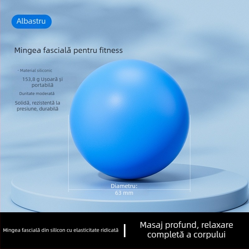 Minge de yoga din silicon, minge de fascia pentru pilates, minge de masaj pentru gât și tălpi, minge de masaj tare – echipament de yoga