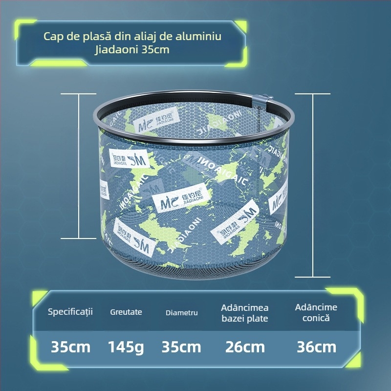Cap de plasă pentru pescuit la caras – anti-agenare la cârlig, set complet cu protecție pentru pește, plasă din plasă, adâncime 30