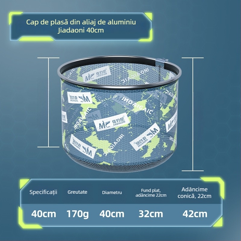 Cap de plasă pentru pescuit la caras – anti-agenare la cârlig, set complet cu protecție pentru pește, plasă din plasă, adâncime 30