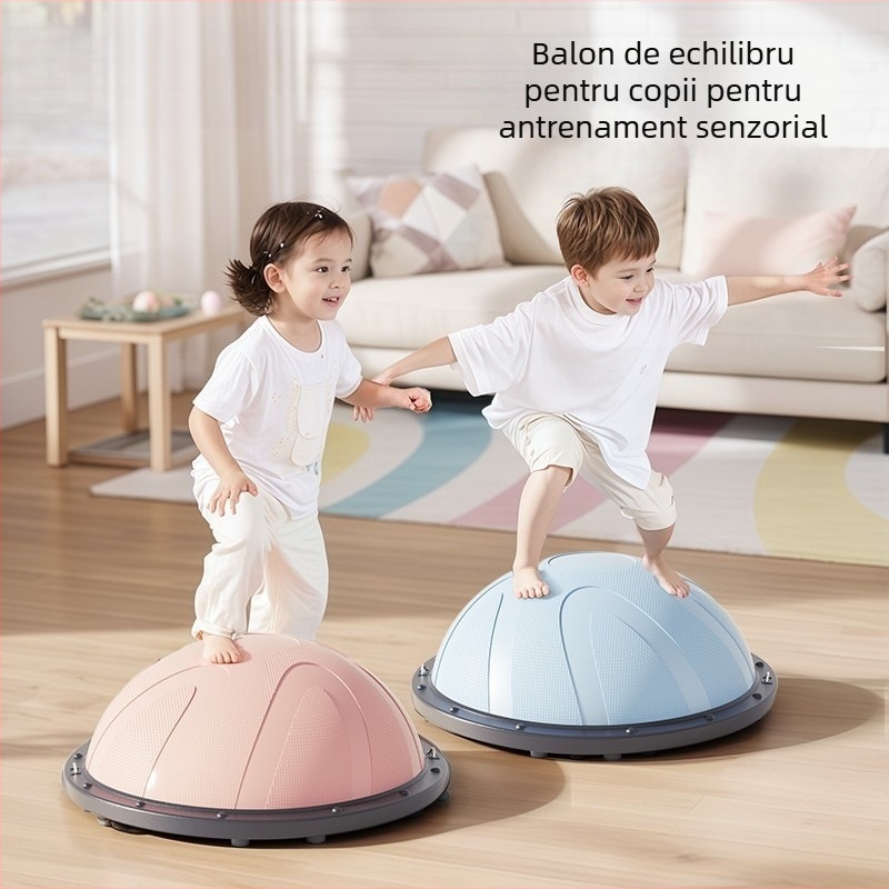Mingă de yoga cu echilibru pentru picior, semiovală, din silicon, rezistentă la explozie, design îngroșat, 5 kg