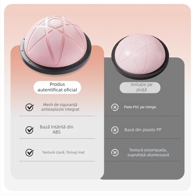 Mingă de yoga cu echilibru pentru picior, semiovală, din silicon, rezistentă la explozie, design îngroșat, 5 kg
