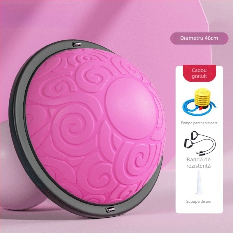 Mingă de yoga cu echilibru pentru picior, semiovală, din silicon, rezistentă la explozie, design îngroșat, 5 kg